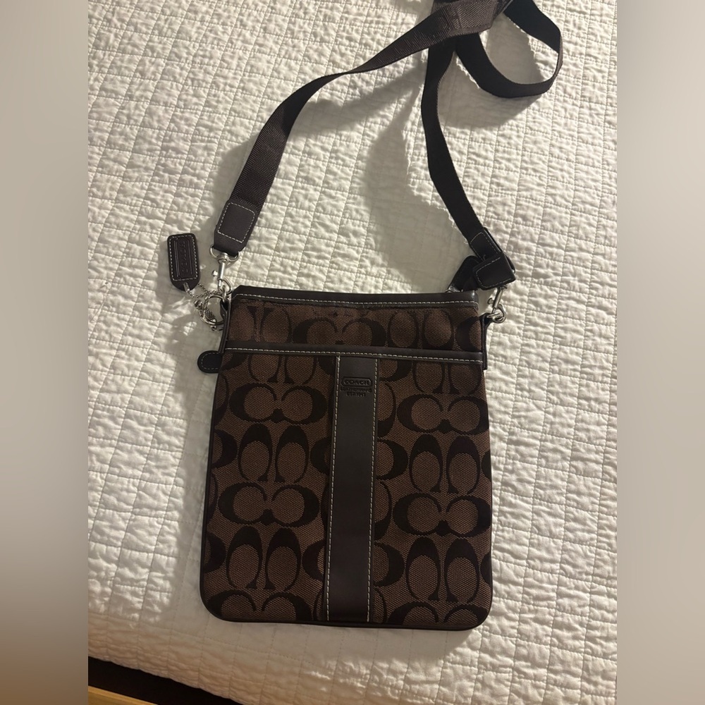 Coach Signature Brown Crossbody Bag